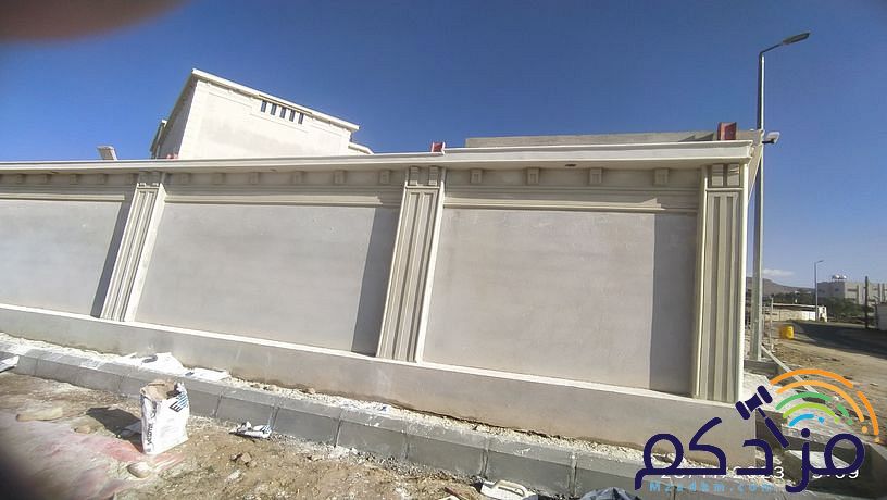 ديكورات اسمنت ابيض خارجي